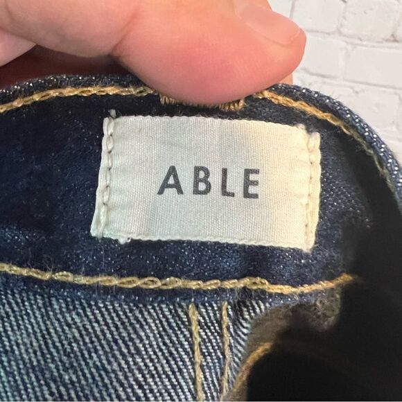 ABLE The Slouch Dark Wash Straight Leg Jeans size 24 - Picture 8 of 8